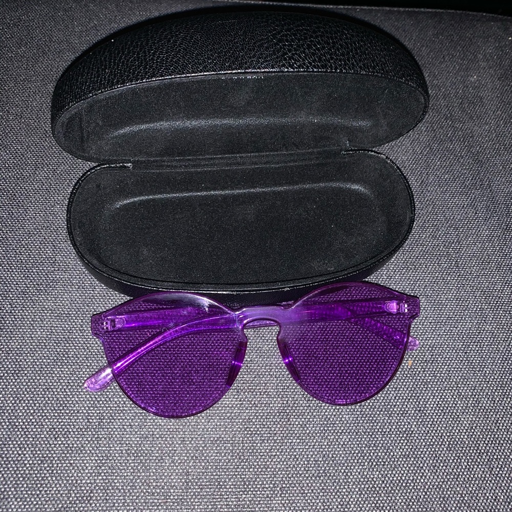 Purple lucite lens sunglasses